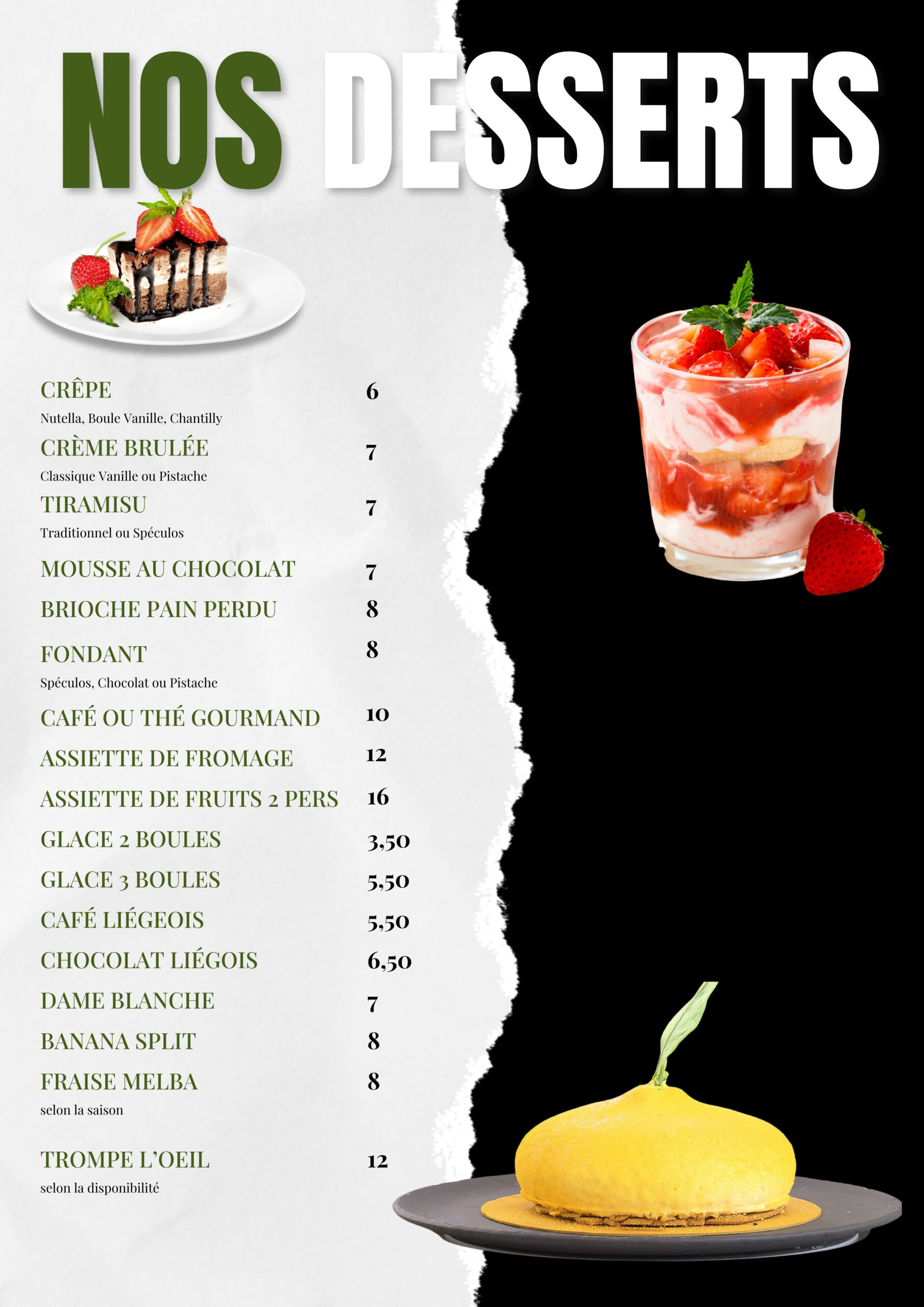 Nos desserts